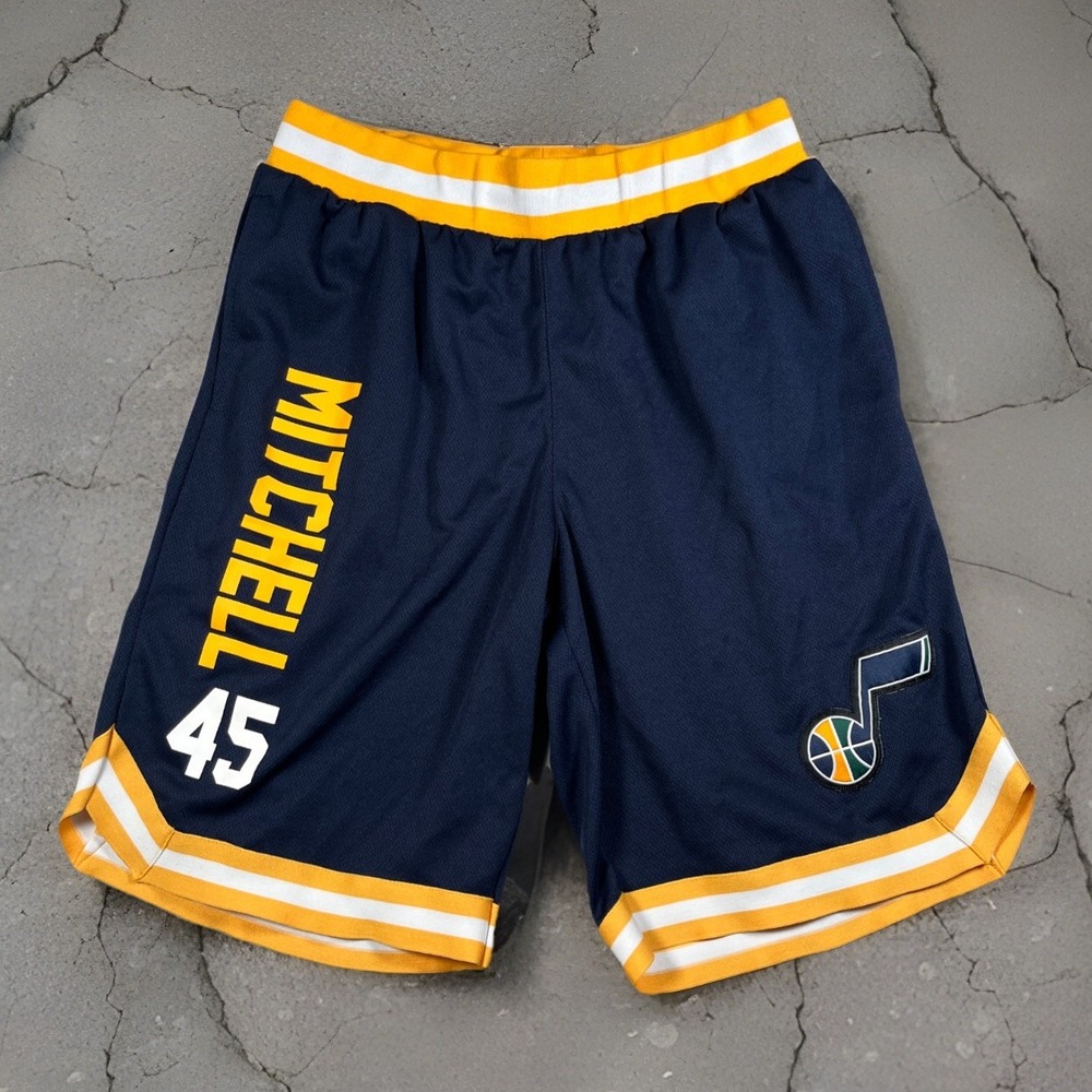 UNK Shorts Men's L Donovan‎ Mitchell #45 Official NBA Basketball Utah Jazz